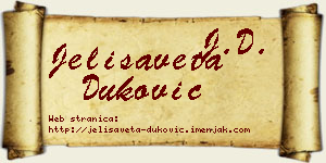 Jelisaveta Duković vizit kartica